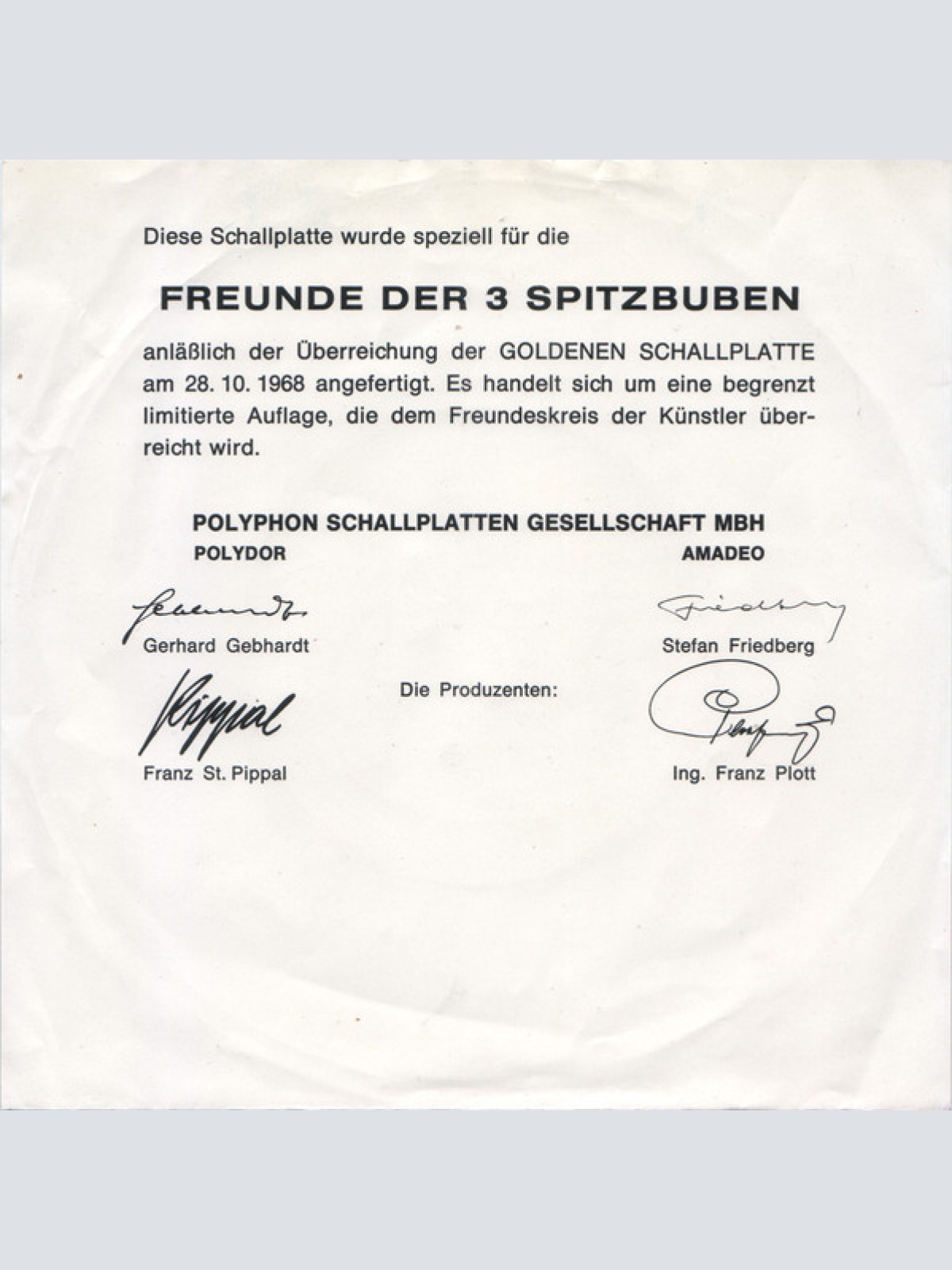 Vinyl / Die 3 Spitzbuben - Junge, Komm Bald Wieder / Einmal Noch Zu Hause Sein