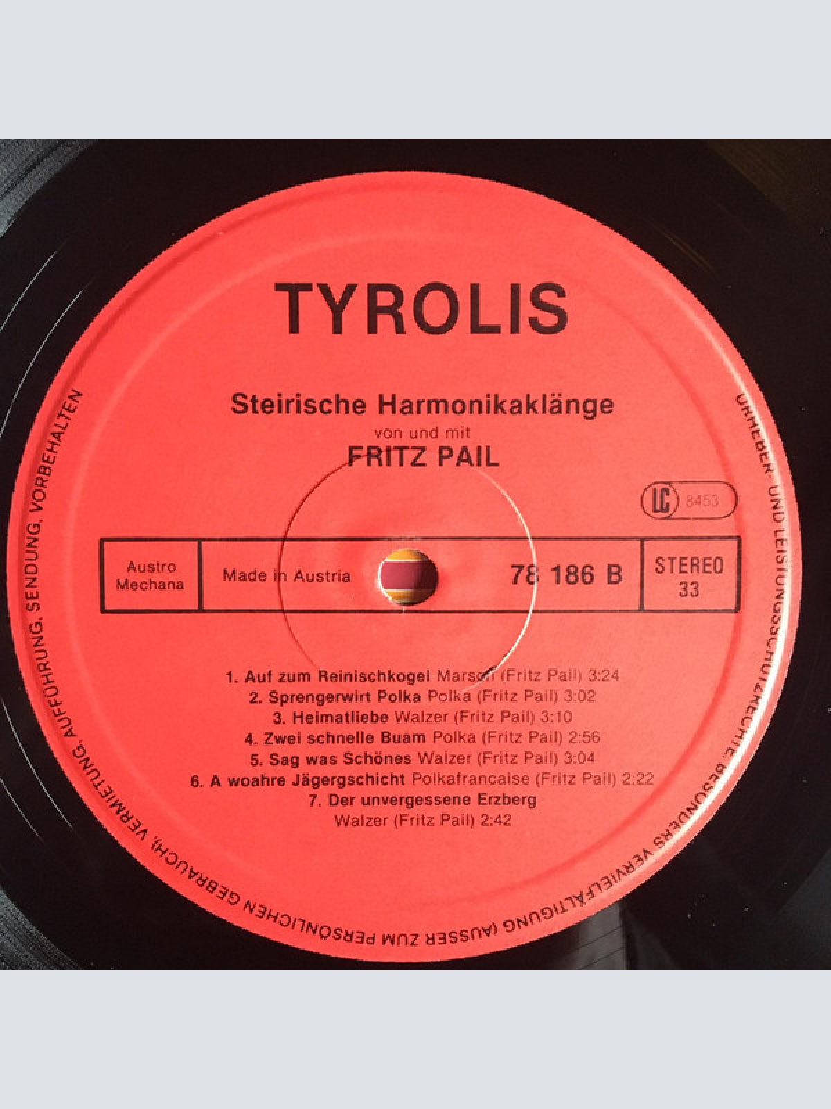 Vinyl / Fritz Pail - Steirische Harmonika (Folge 3)