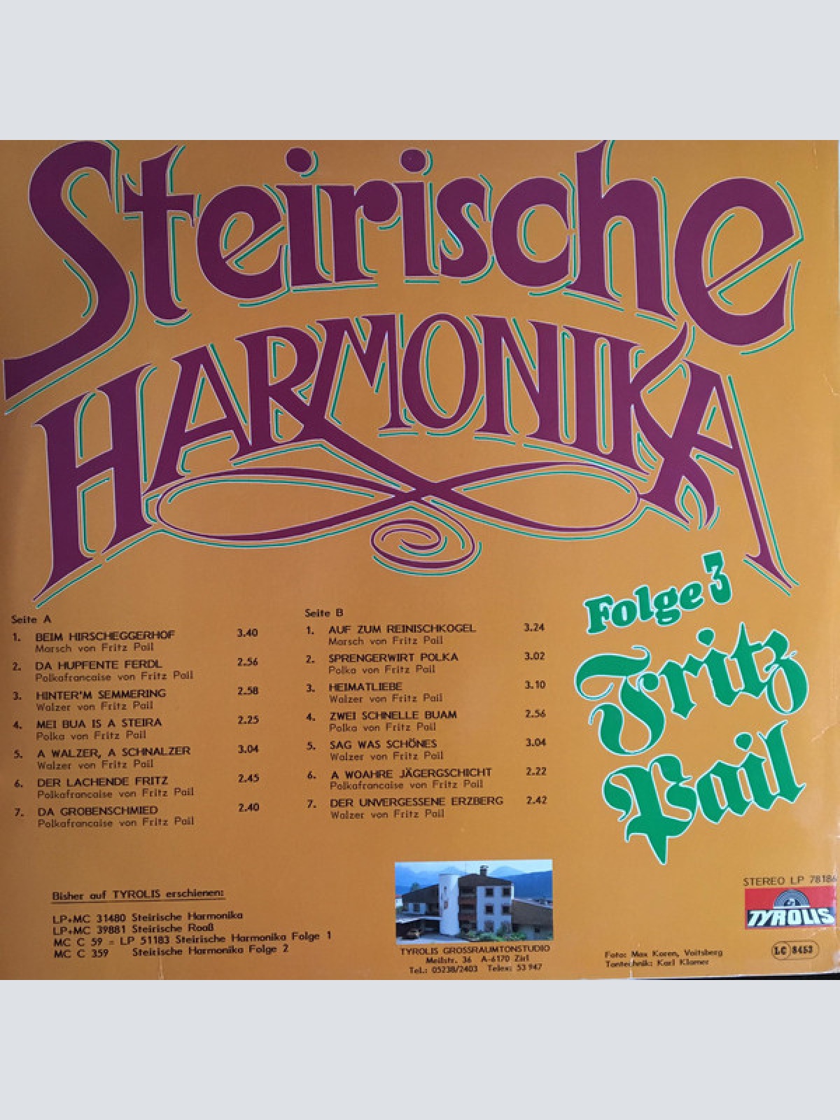 Vinyl / Fritz Pail - Steirische Harmonika (Folge 3)