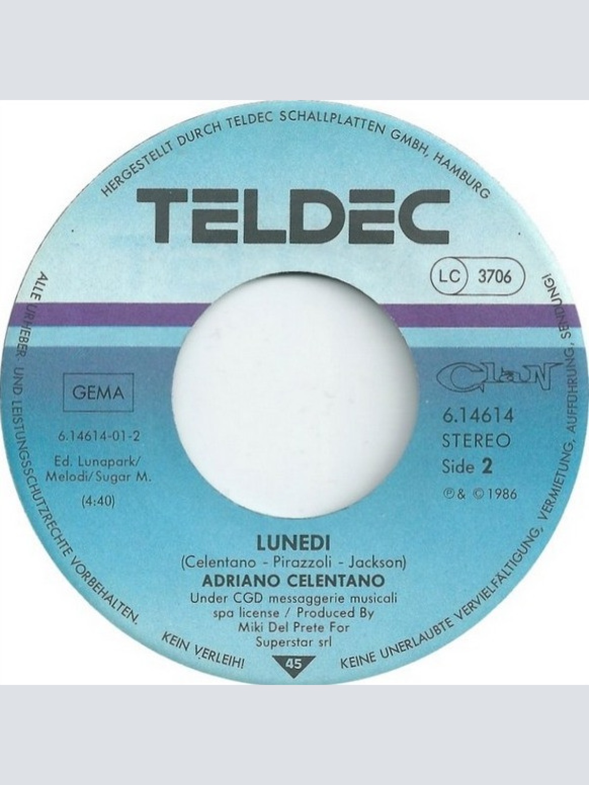 Vinyl / Adriano Celentano - L'Uomo Perfetto