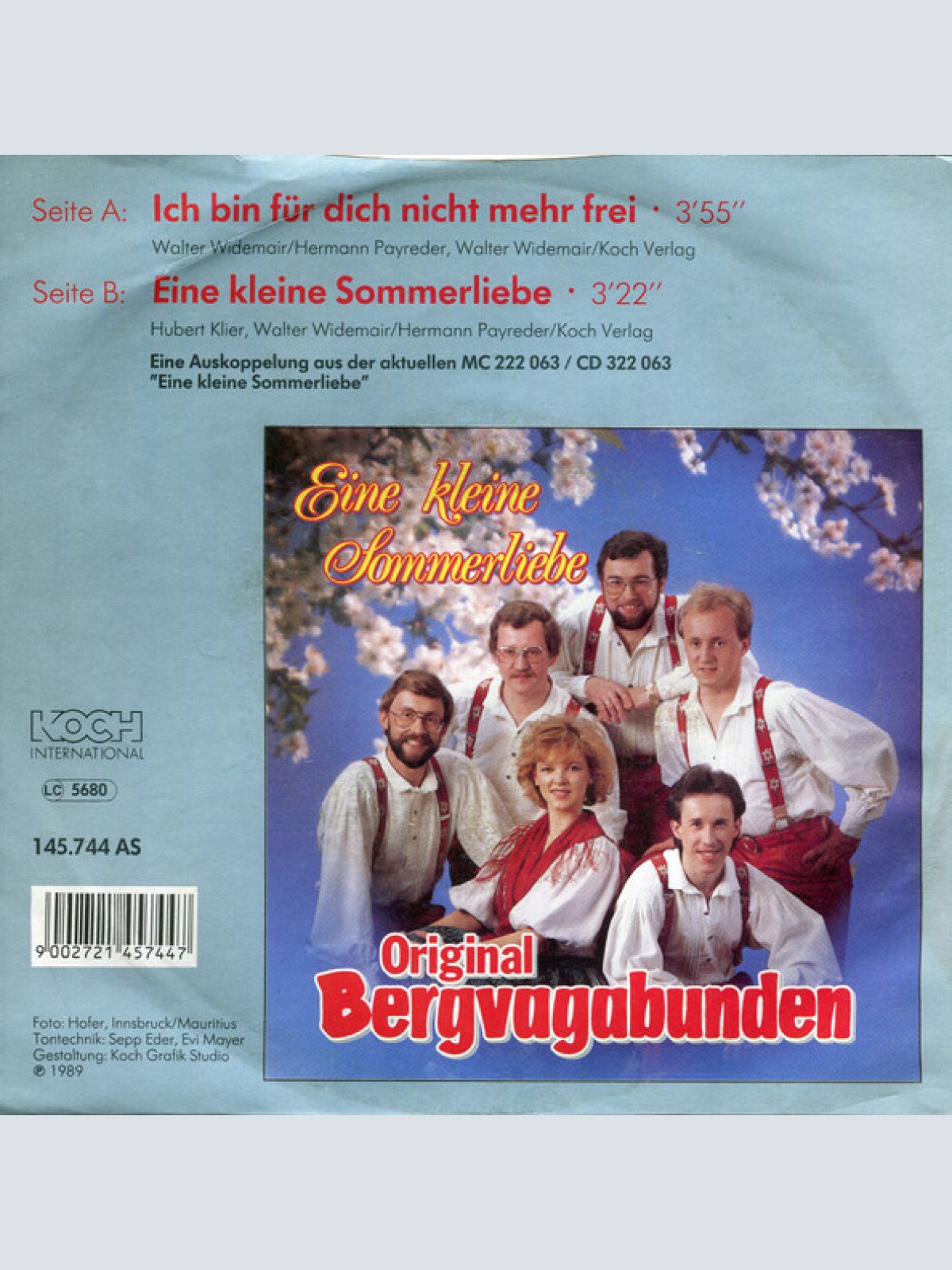 Vinyl / Original Bergvagabunden - Ich Bin Für Dich Nicht Mehr Frei