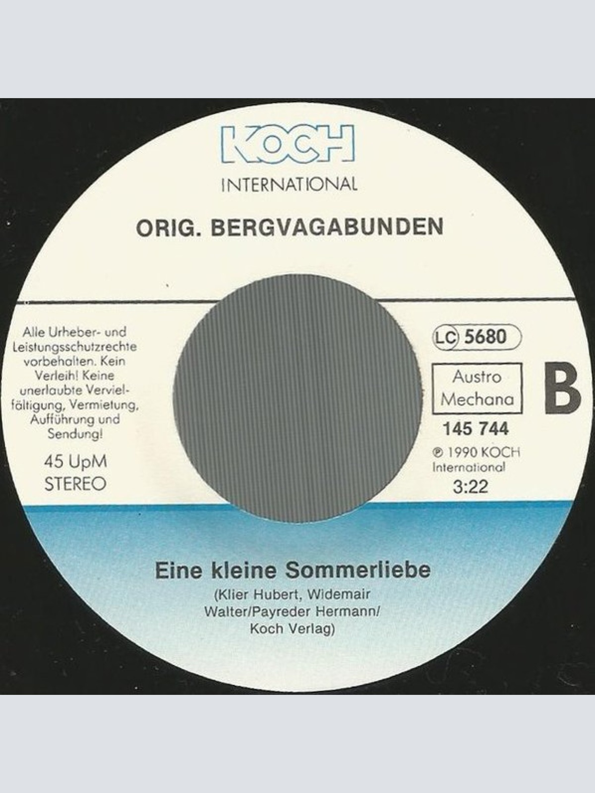 Vinyl / Original Bergvagabunden - Ich Bin Für Dich Nicht Mehr Frei