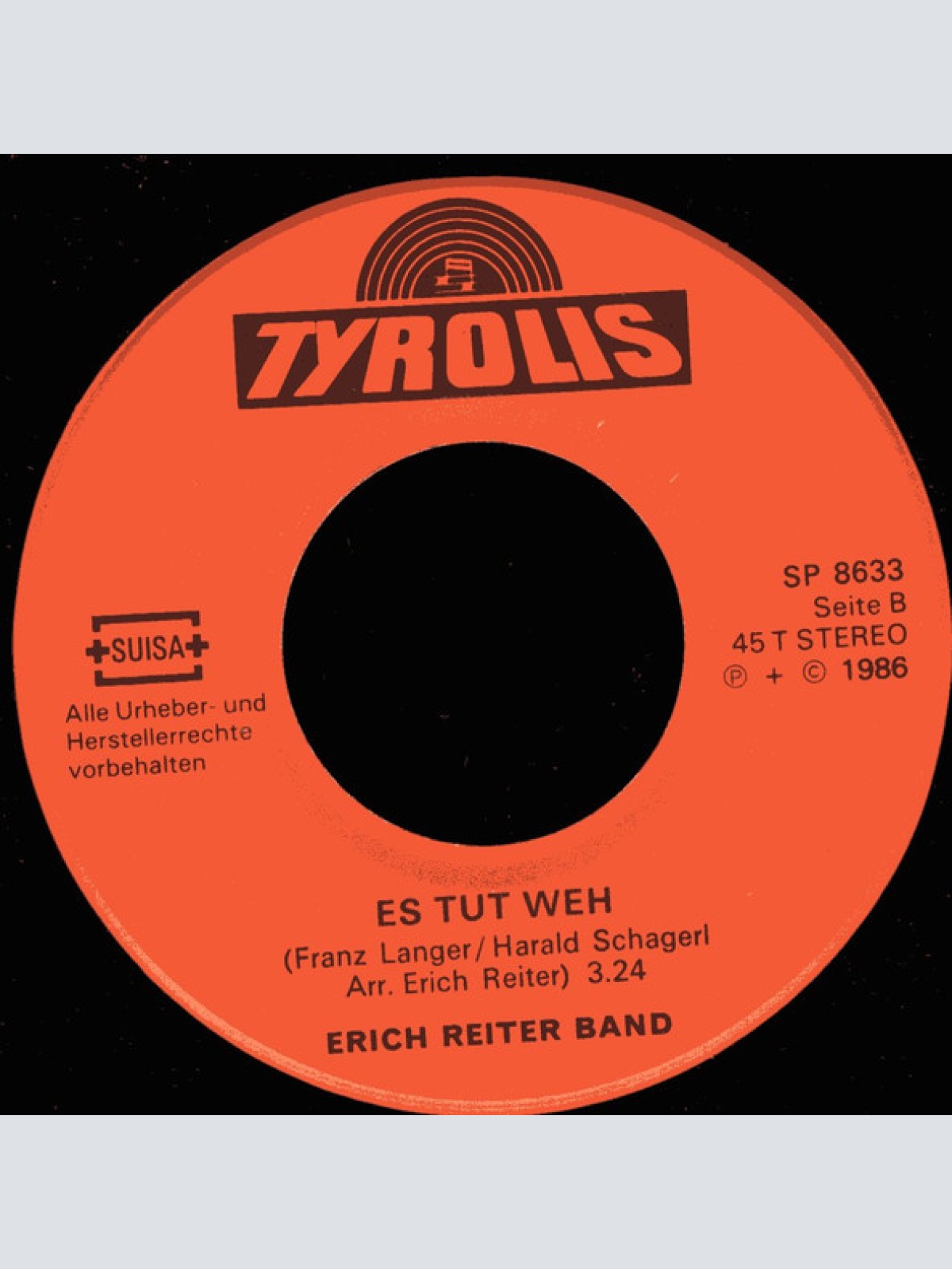 Vinyl / Erich Reiter Band - Tepperter Bua / Es Tut Weh