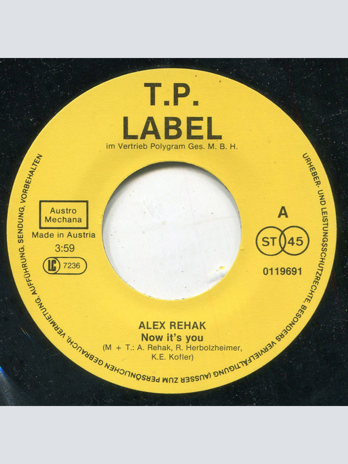 Vinyl / Alex Rehak - Now It's You