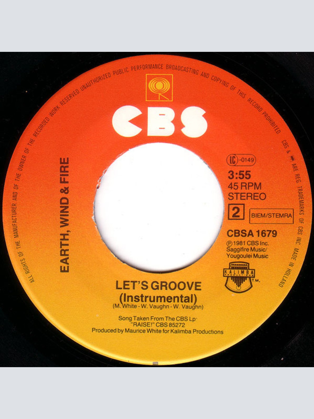 Vinyl / Earth Wind & Fire* - Let's Groove