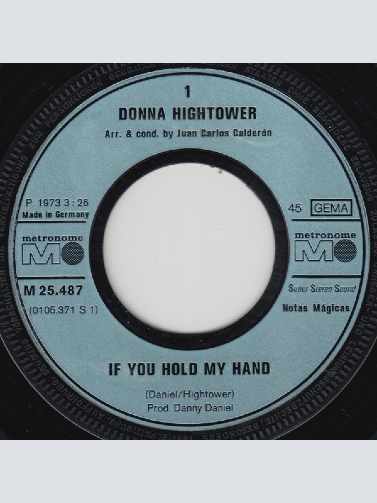Vinyl / Donna Hightower - If You Hold My Hand / I Made My Bed