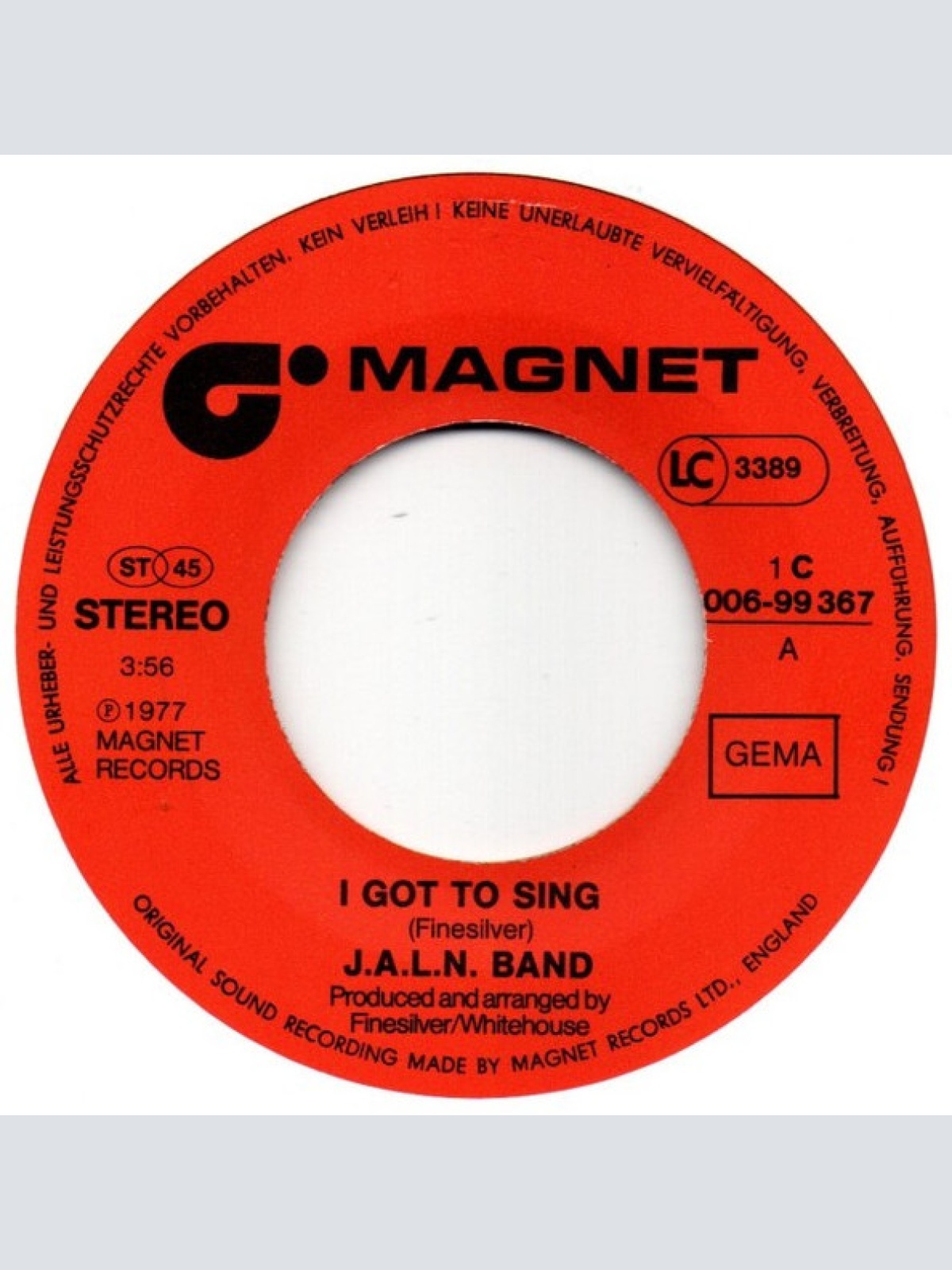 Vinyl / J.A.L.N. Band - I Got To Sing / Say Say Say