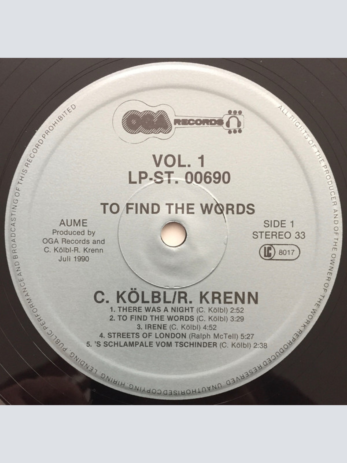 Vinyl / Christian Kölbl / Roman Krenn - To Find The Words...