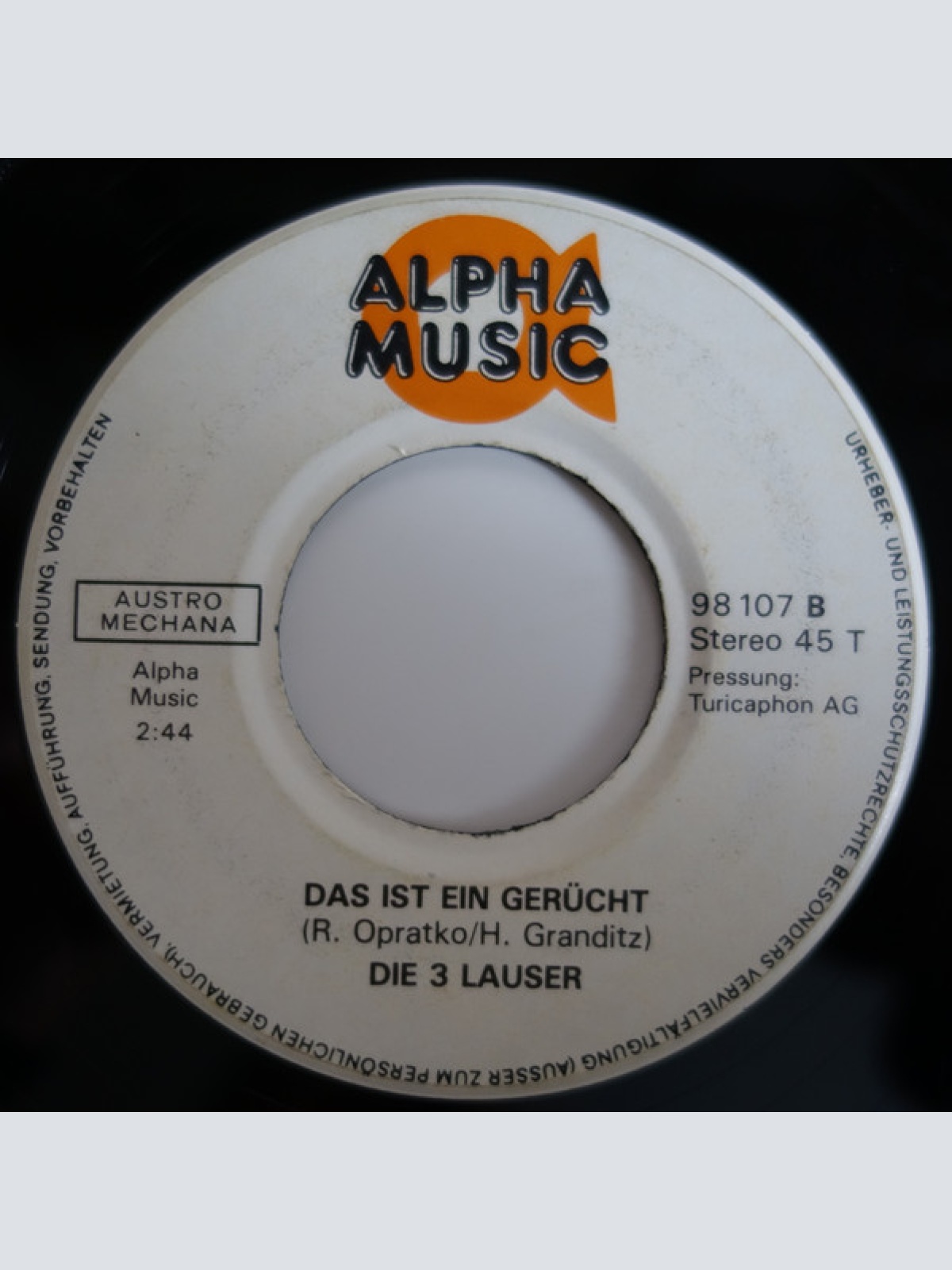 Vinyl / Die 3 Lauser - Is' Egal
