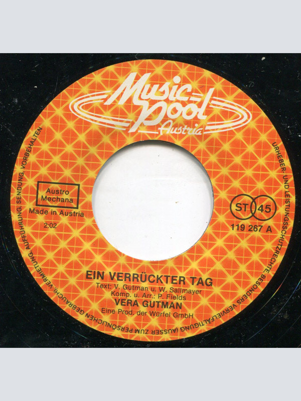 Vinyl / Vera Gutman - Ein Verrückter Tag / Seinetwegen