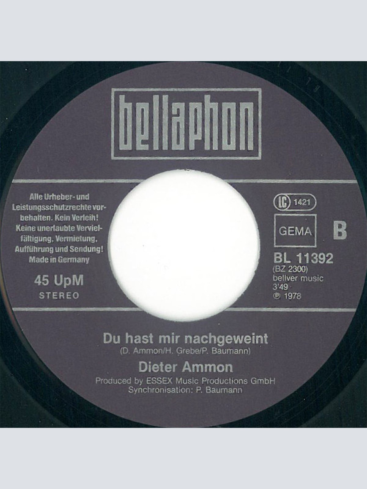 Vinyl / Dieter Ammon - Eine Frau Wie Anna