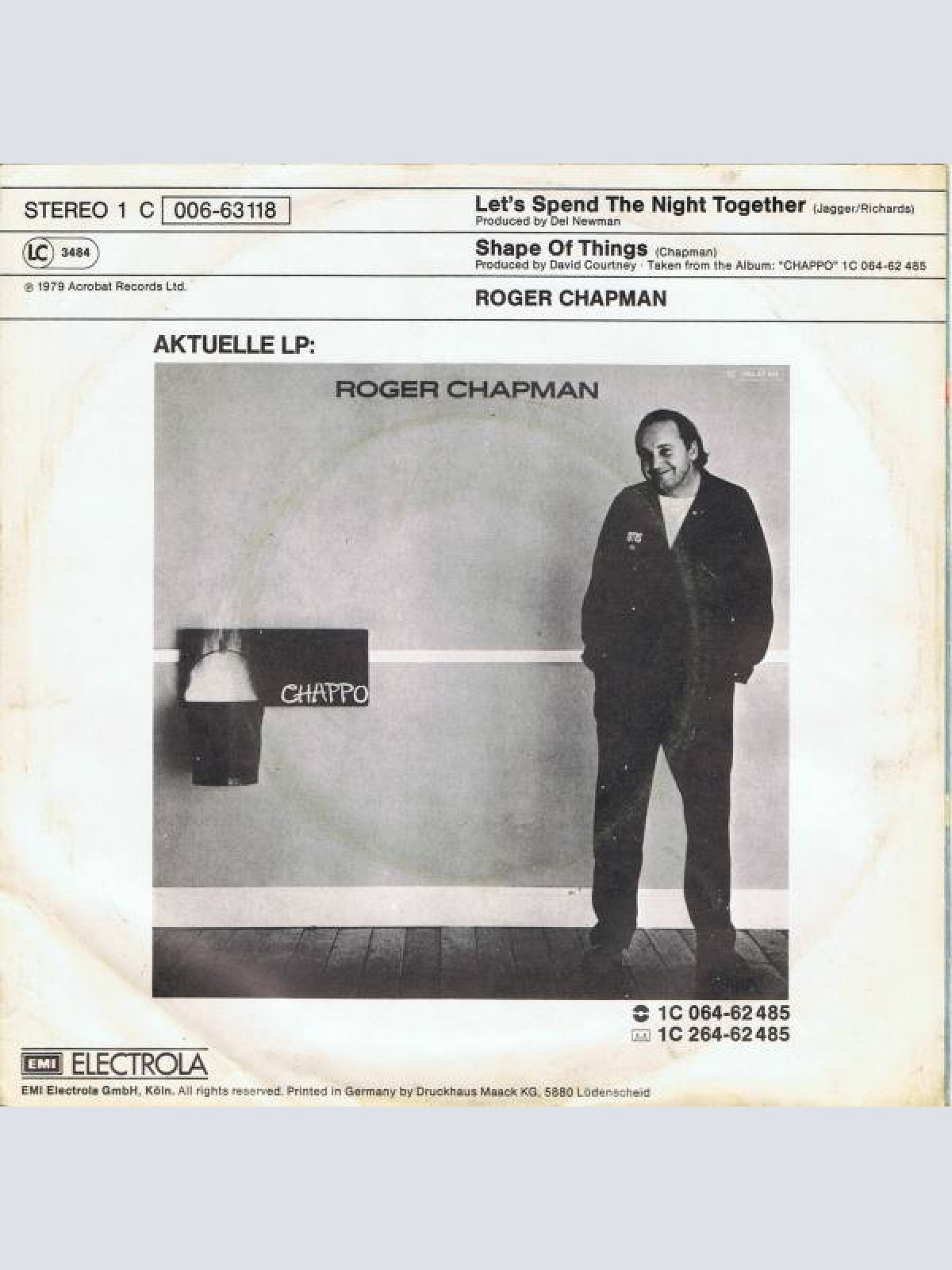 Vinyl / Roger Chapman - Let's Spend The Night Together