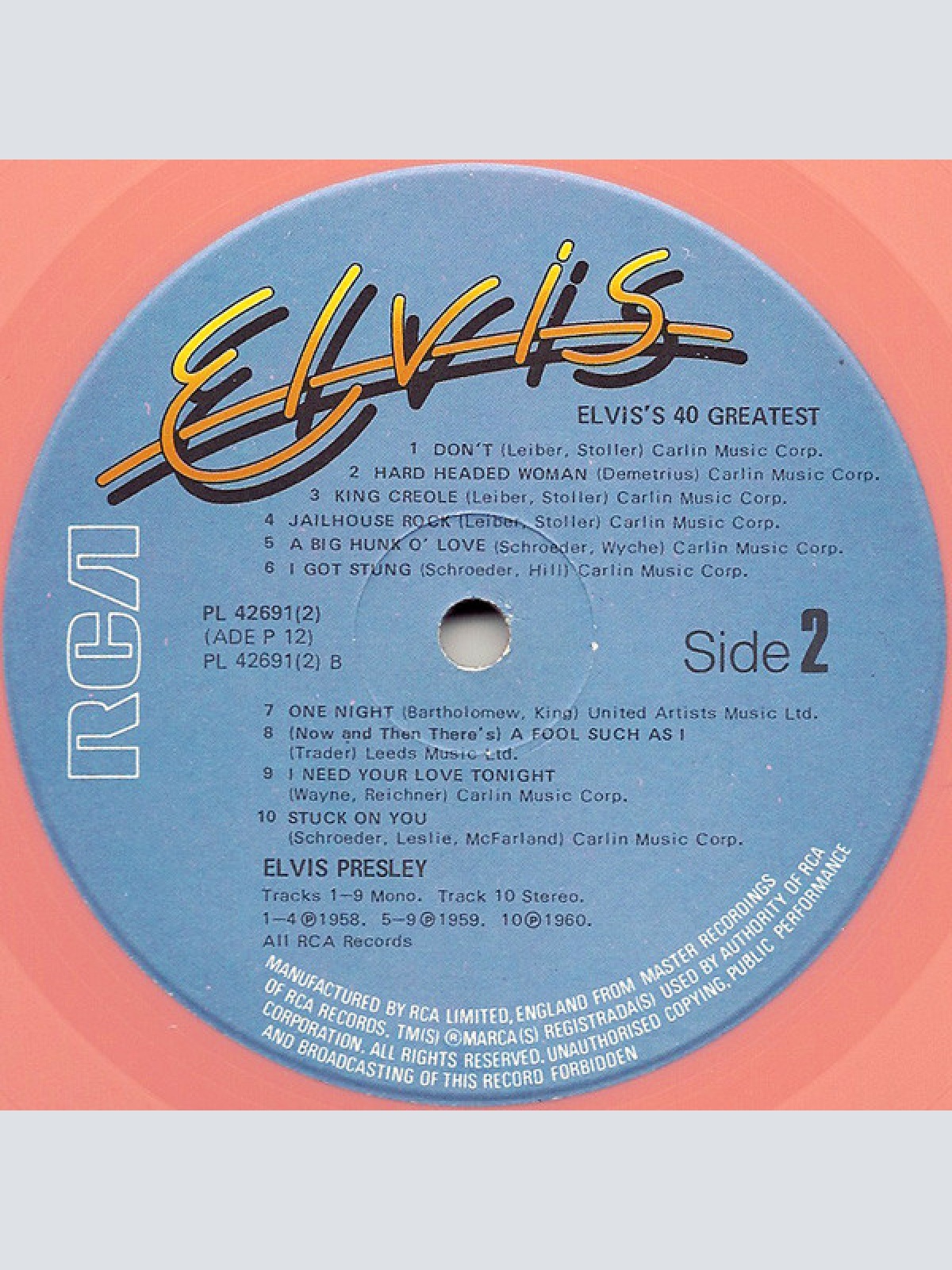 Vinyl / Elvis Presley - Elvis's 40 Greatest