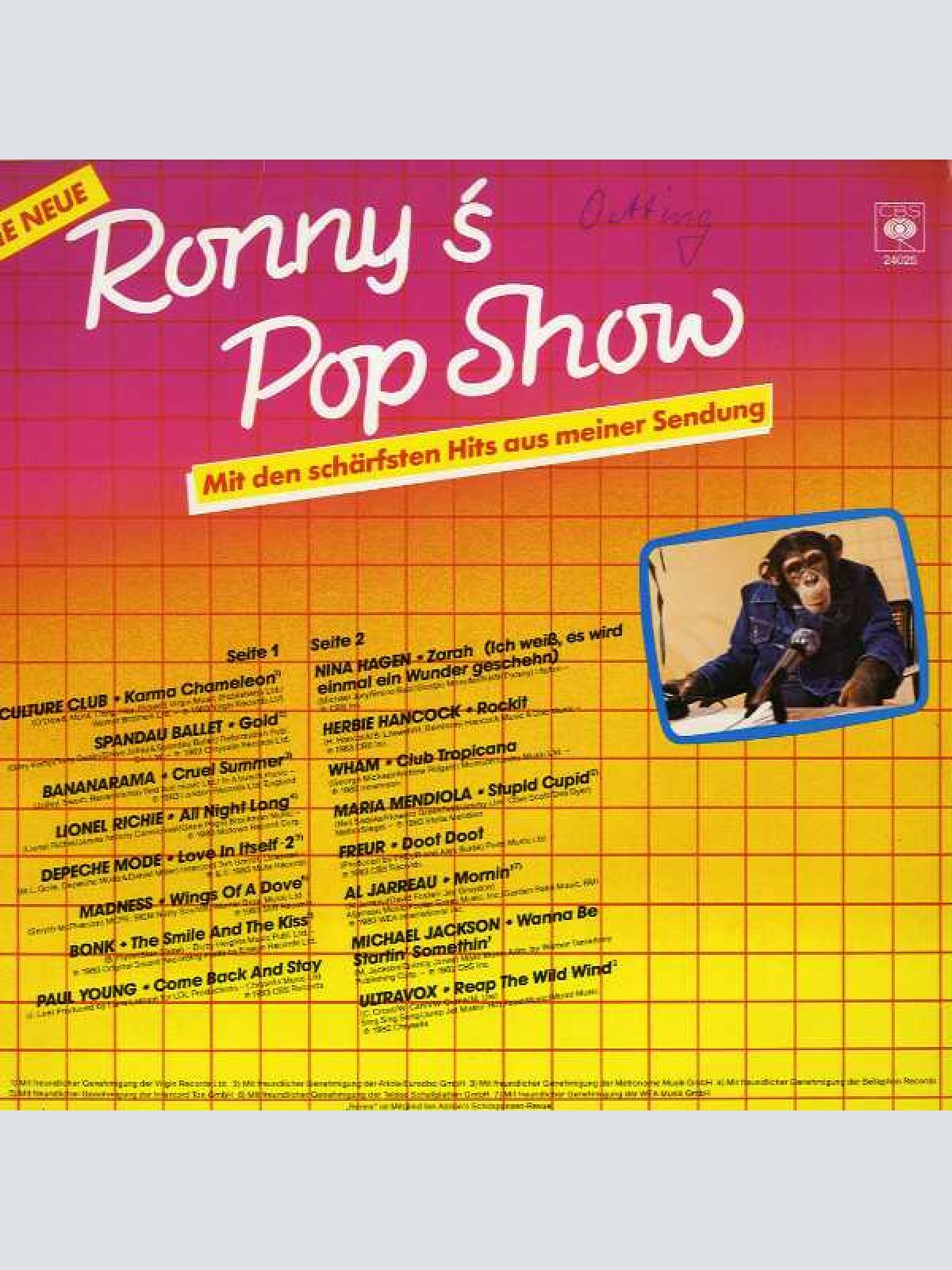 Vinyl / Various - Die Neue Ronny's Pop Show