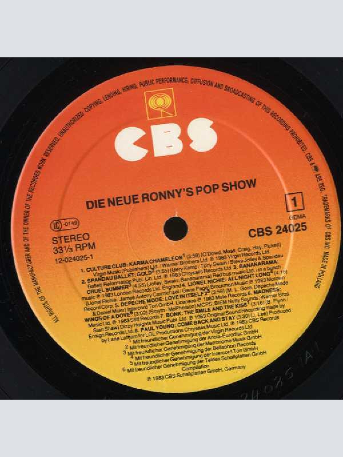 Vinyl / Various - Die Neue Ronny's Pop Show