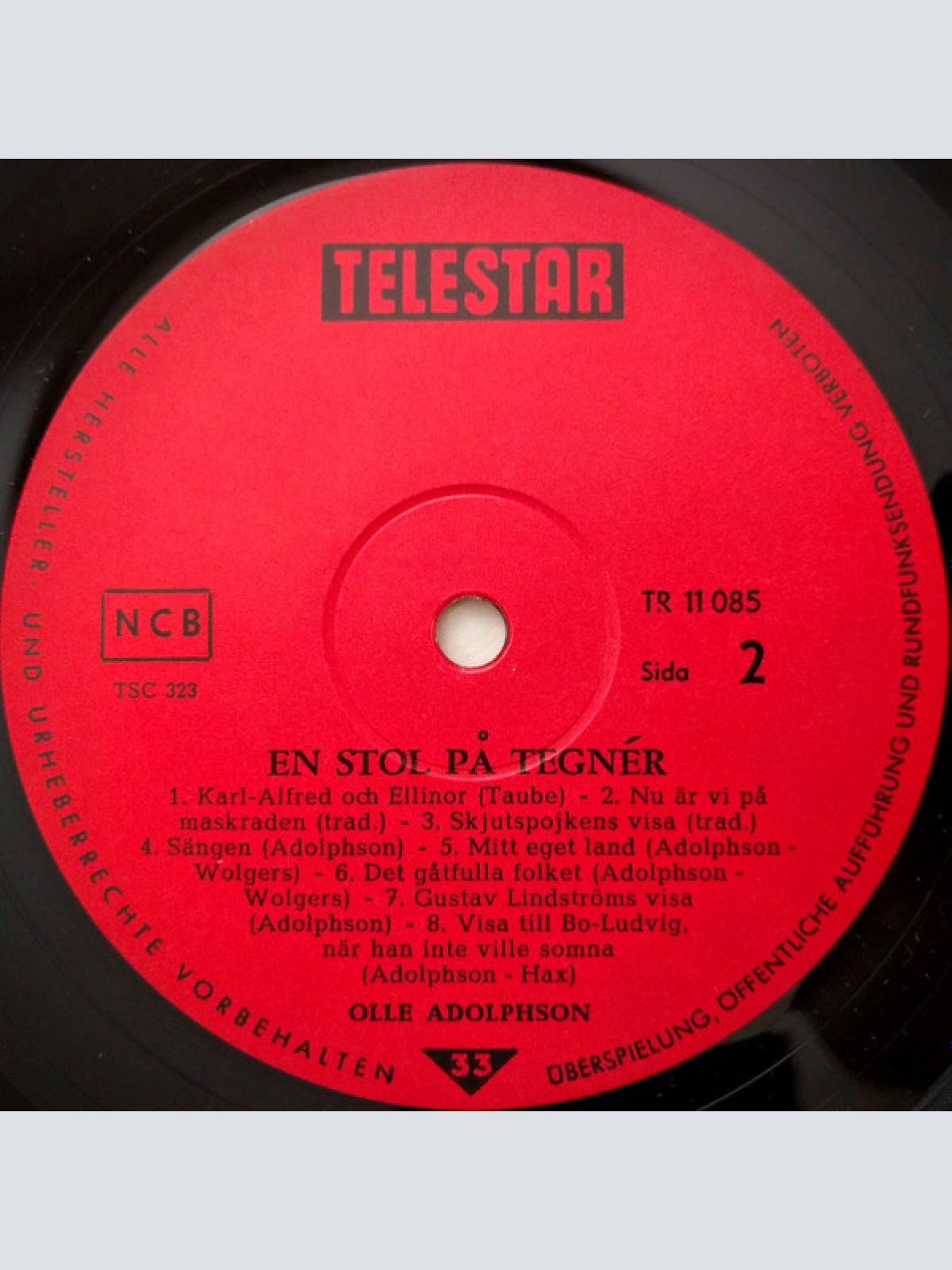 Vinyl / Olle Adolphson - En Stol På Tegnér