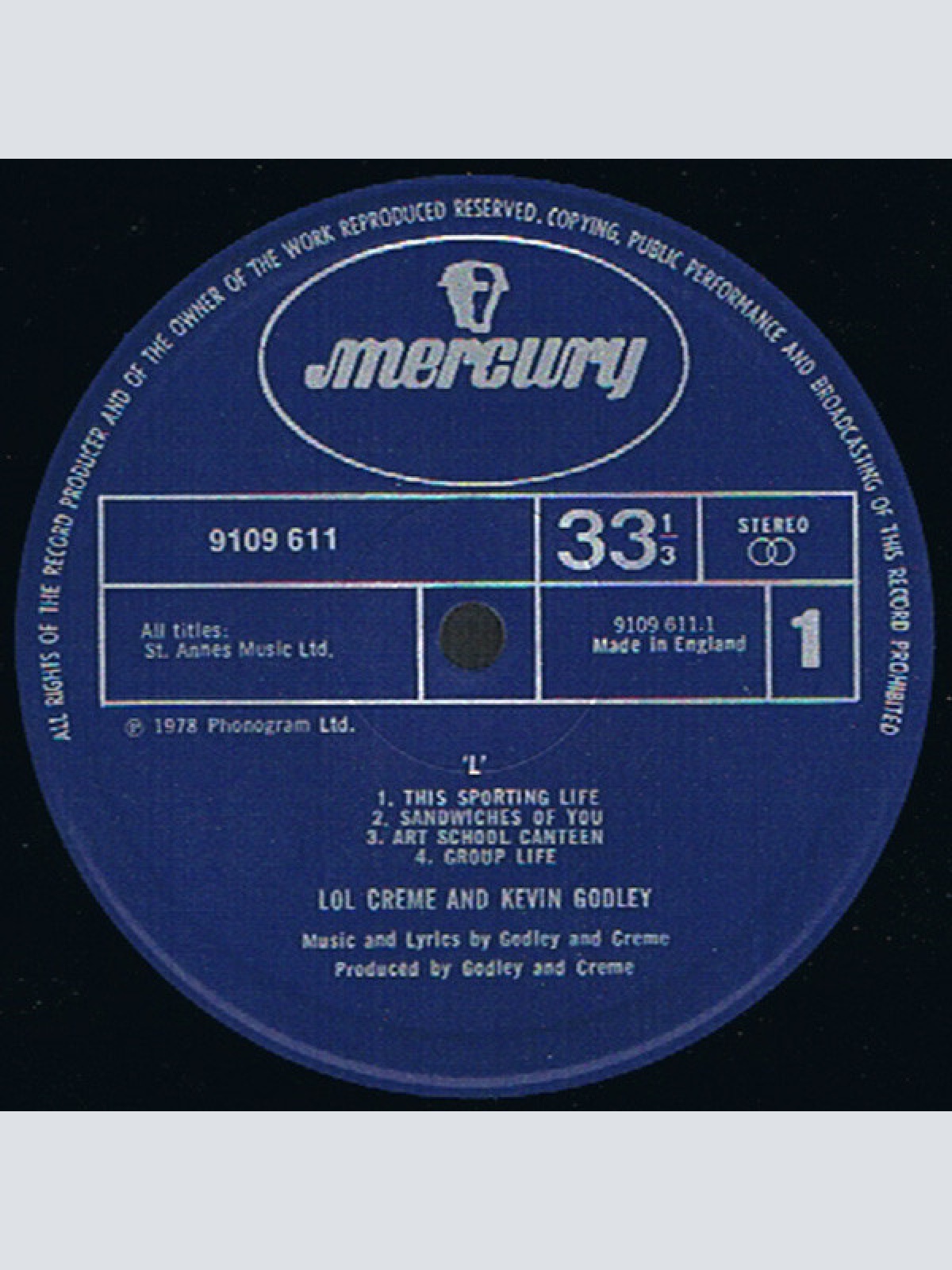 Vinyl / Lol Creme And Kevin Godley* - L