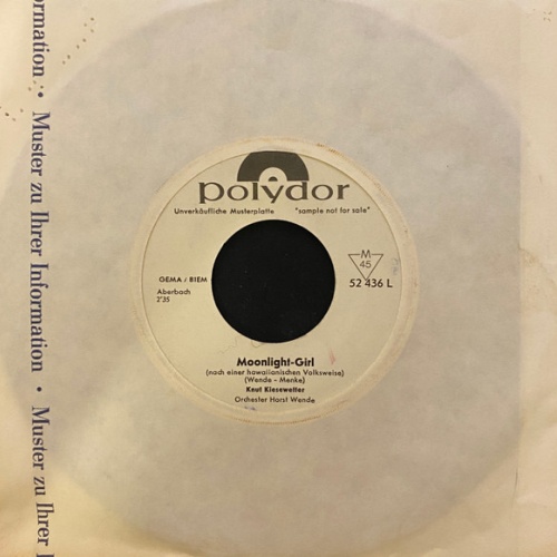 Vinyl / Knut Kiesewetter - Moonlight-Girl / Silbermond Von Blue Hawaii