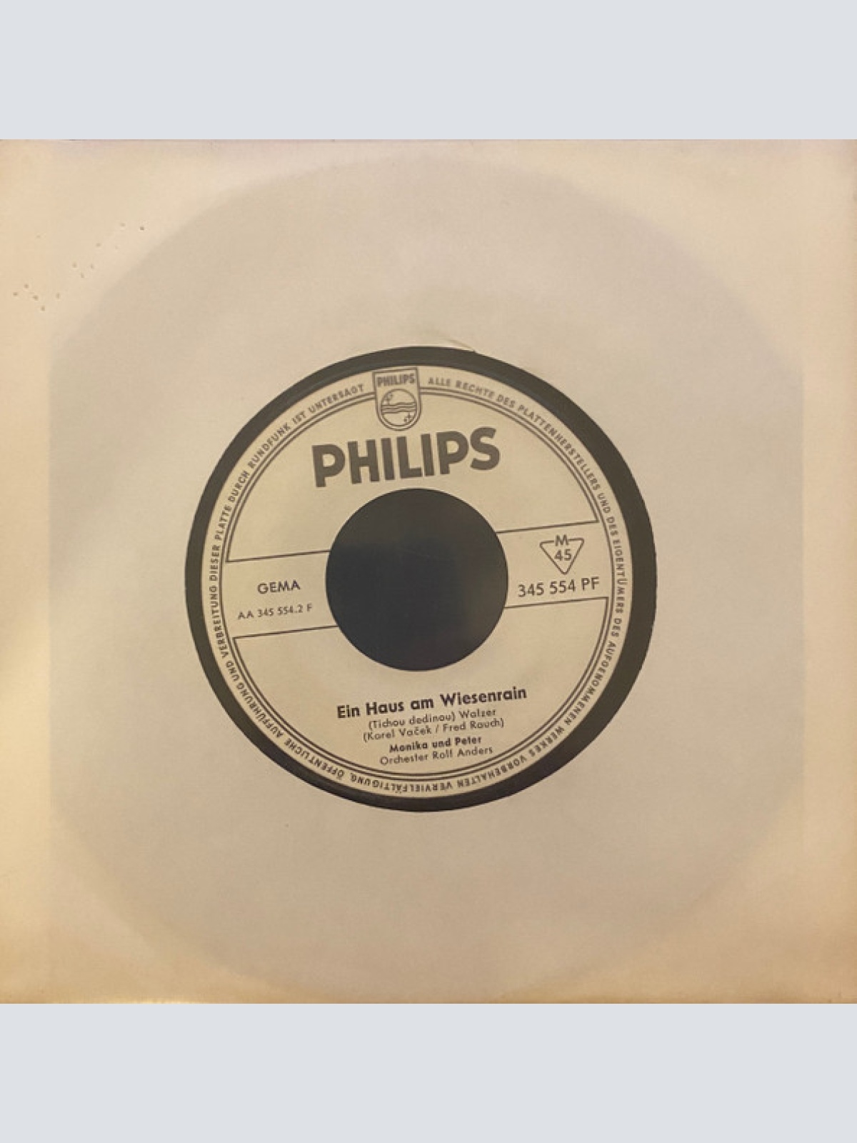 Vinyl / Monika Und Peter - Endlich Scheint Die Sonne Wieder / Ein Haus Am Wiesenrain