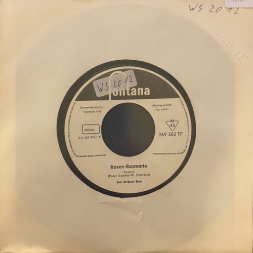 Vinyl / Das Birkner-Duo - Rosen-Rosmarie / Ich Hol Dir Ein Edelweiß