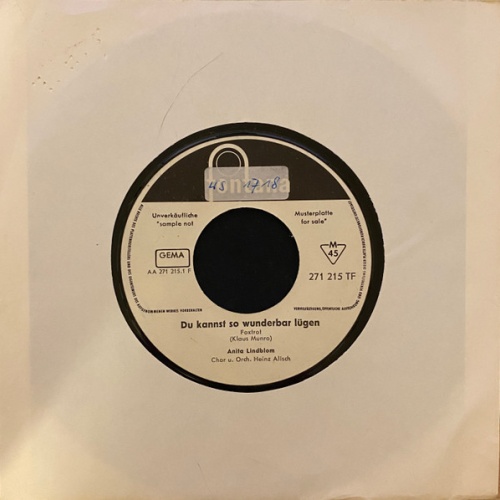 Vinyl / Anita Lindblom - Du Kannst So Wunderbar Lügen / Männer Sind Knapp