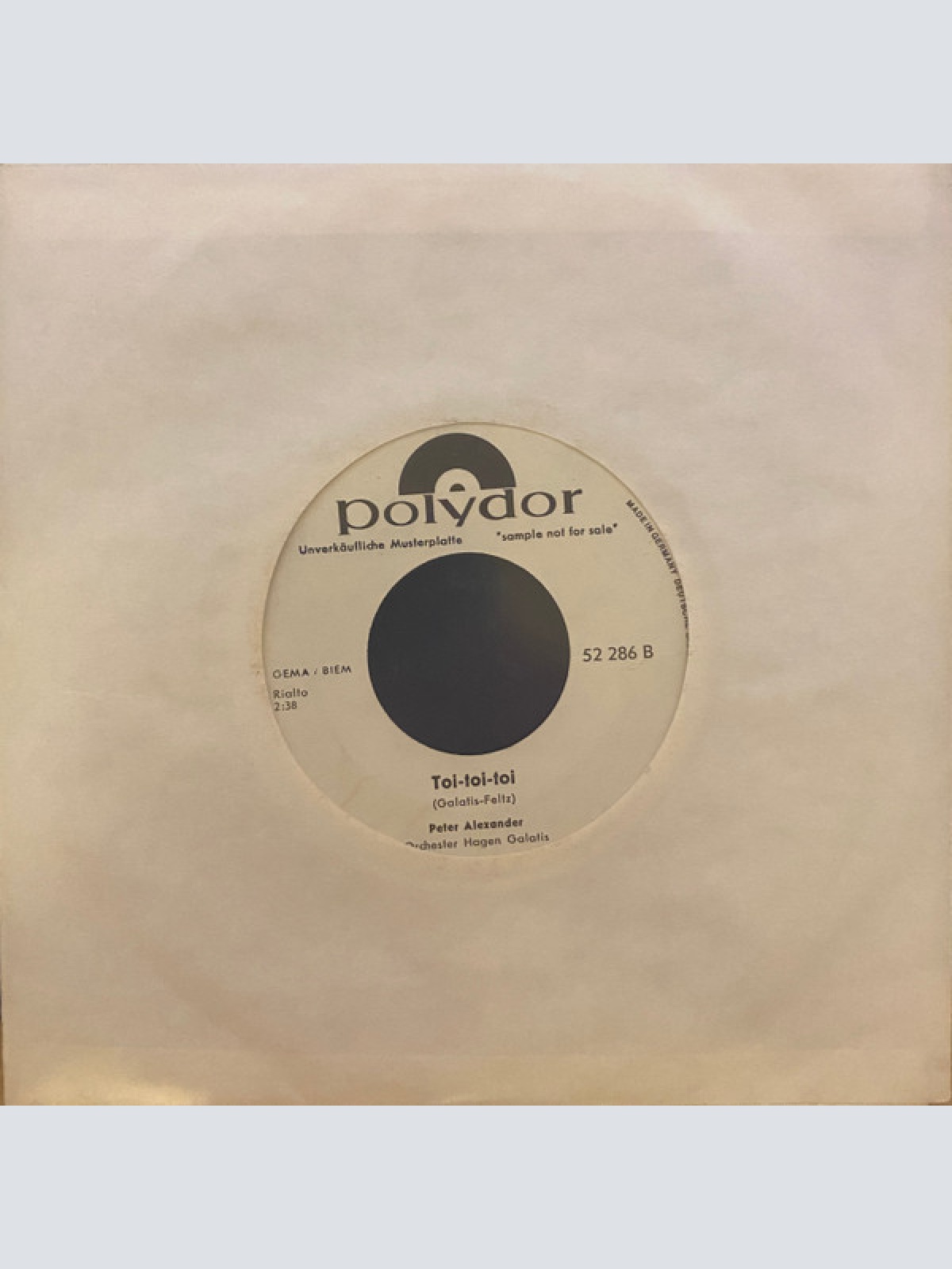 Vinyl / Peter Alexander - Was Frauen Träumen / Toi-toi-toi