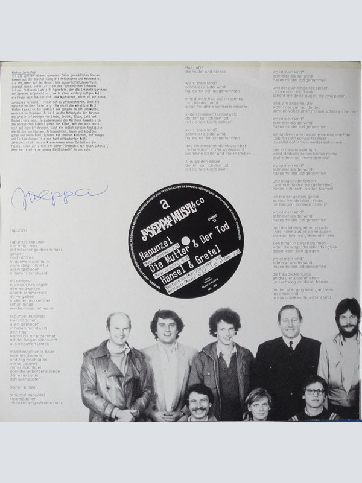 Vinyl / Joseppa & Musyl* - Das Mädchen Mit Den Schwefelhölzchen