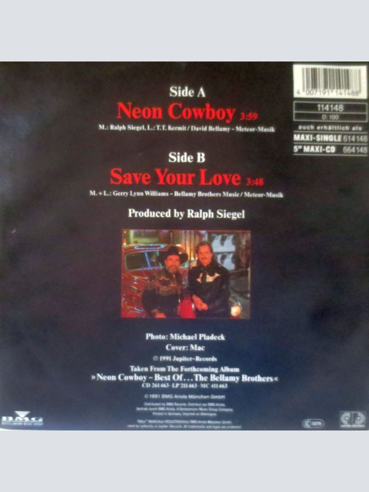 Vinyl / The Bellamy Brothers* - Neon Cowboy