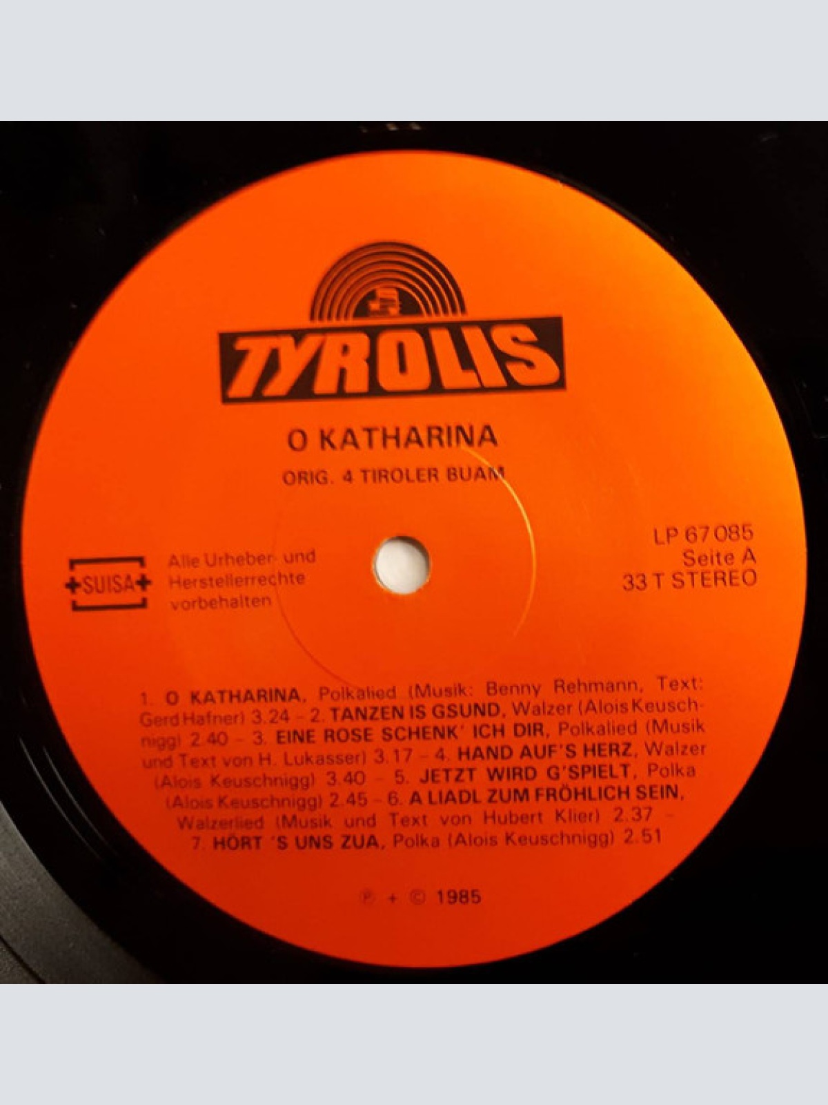 Vinyl / Original 4 Tiroler Buam - Oh Katharina...