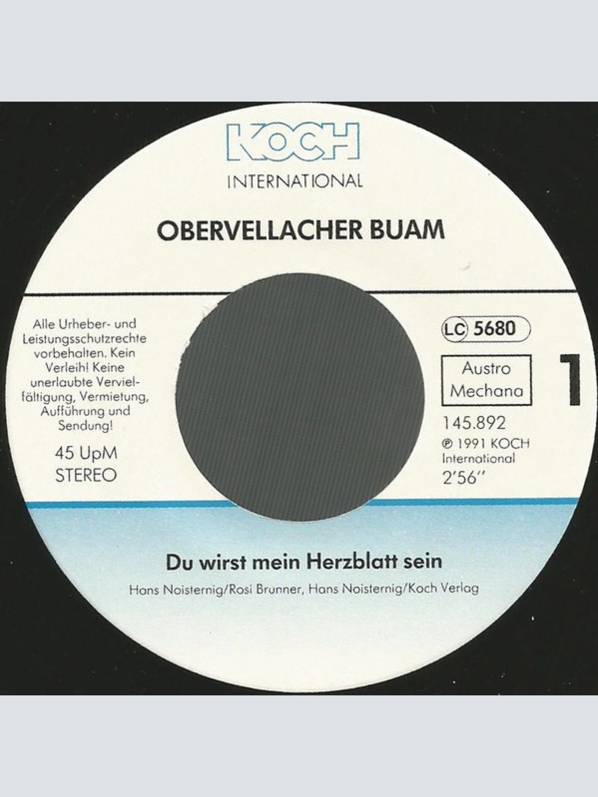 Vinyl / Obervellacher Buam - Du Wirst Mein Herzblatt Sein