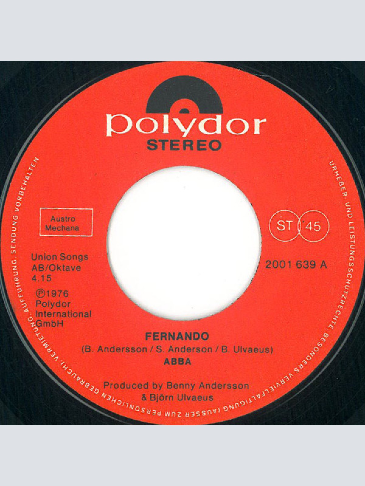 Vinyl / ABBA - Fernando · Tropical Loveland