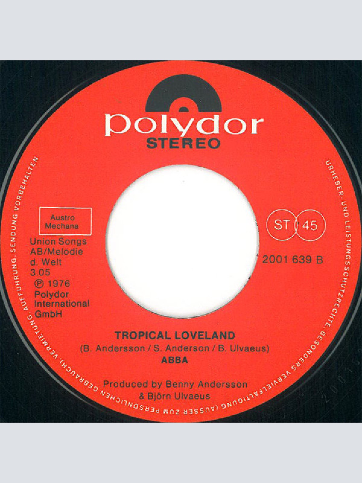 Vinyl / ABBA - Fernando · Tropical Loveland