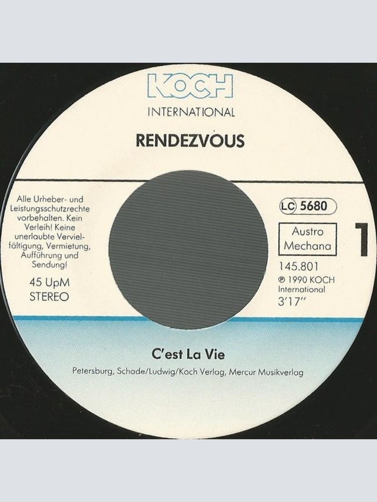 Vinyl / Rendezvous - C'est La Vie