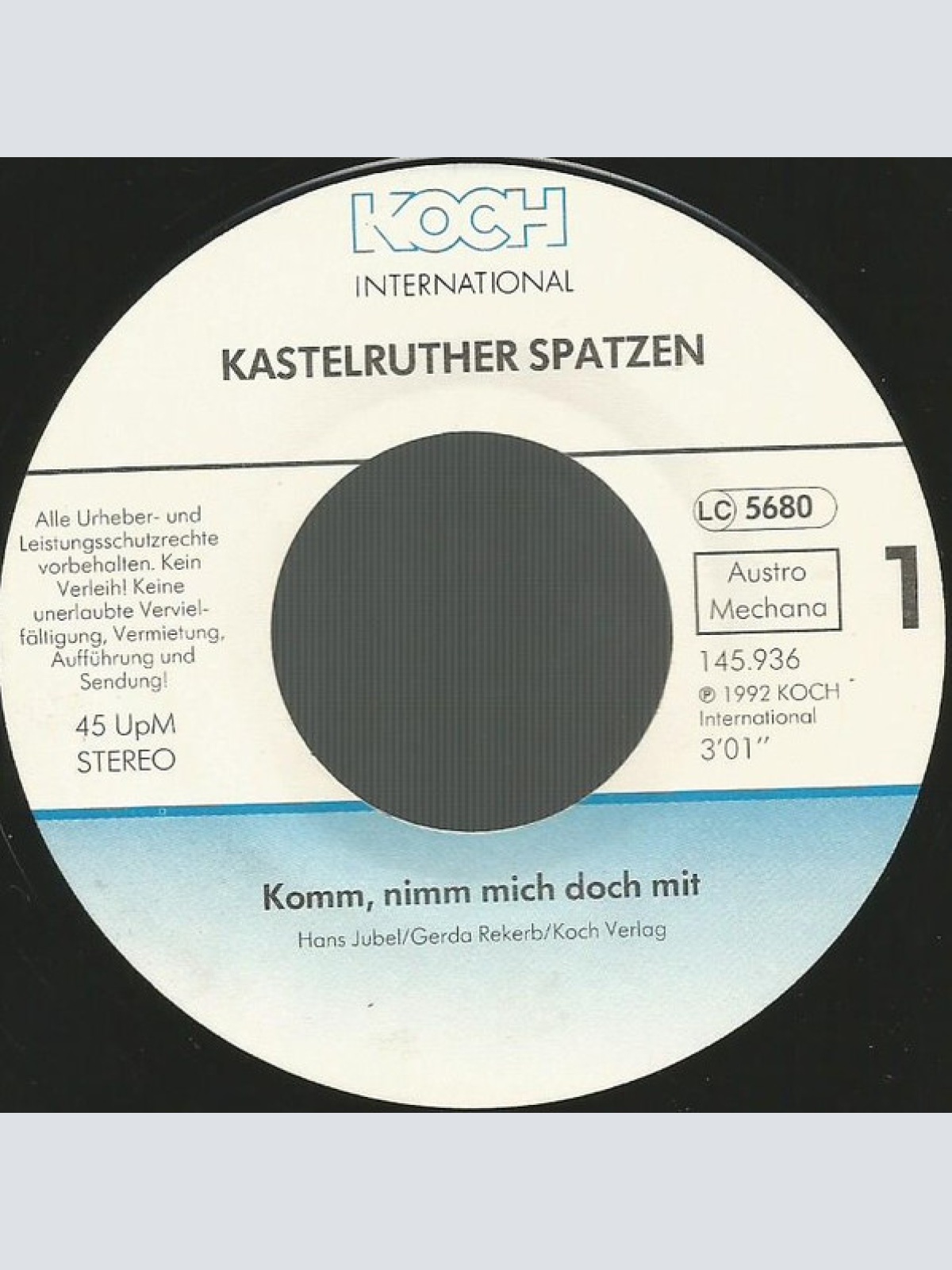 Vinyl / Kastelruther Spatzen - Komm, Nimm Mich Doch Mit