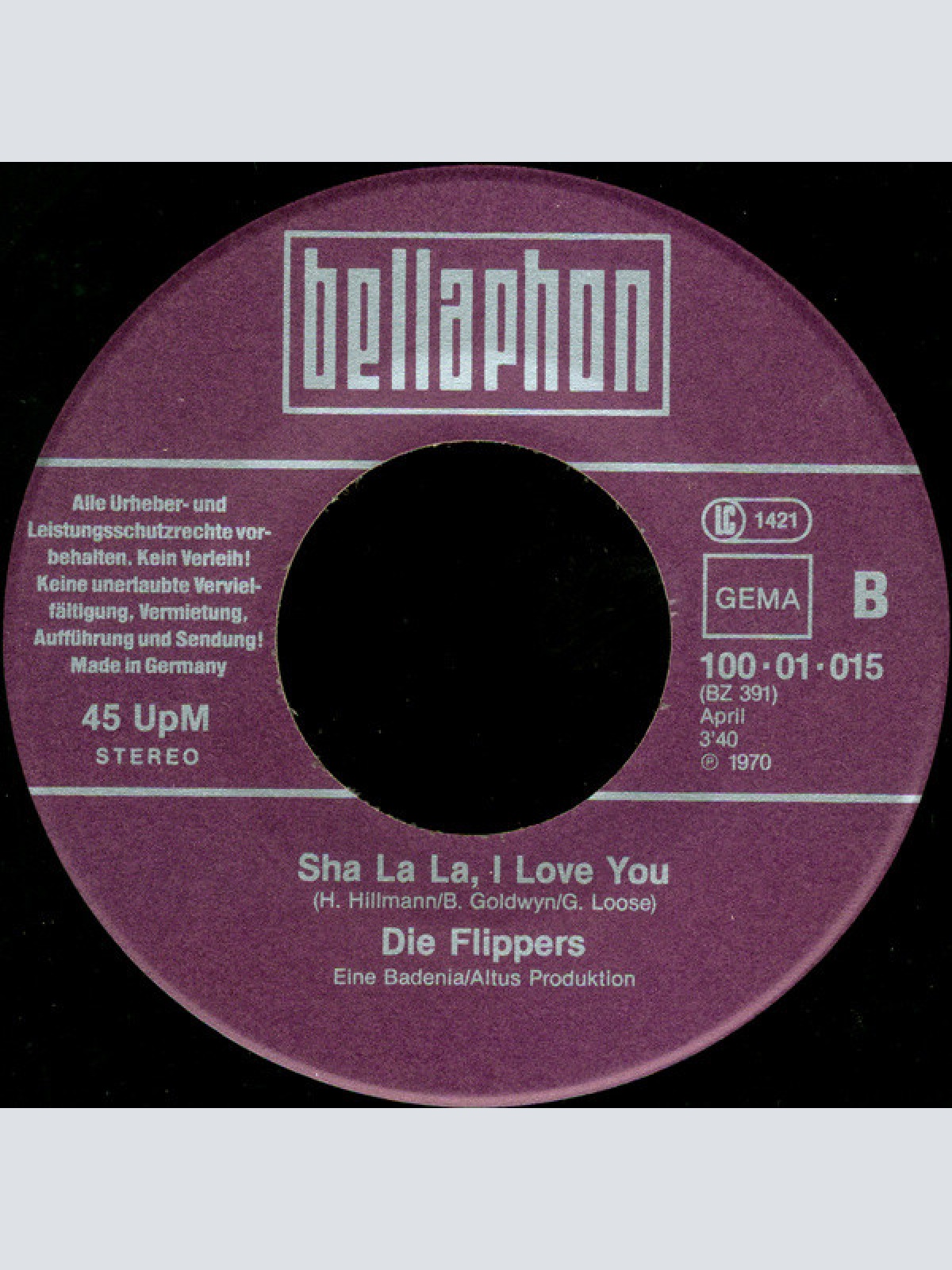 Vinyl / Die Flippers - Weine Nicht Kleine Eva / Sha La La, I Love You