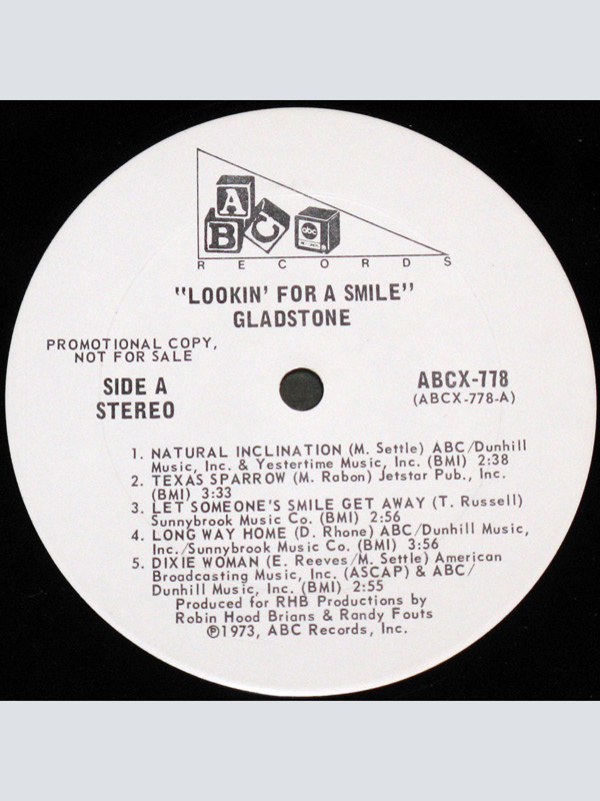 Vinyl / Gladstone - Lookin' For A Smile
