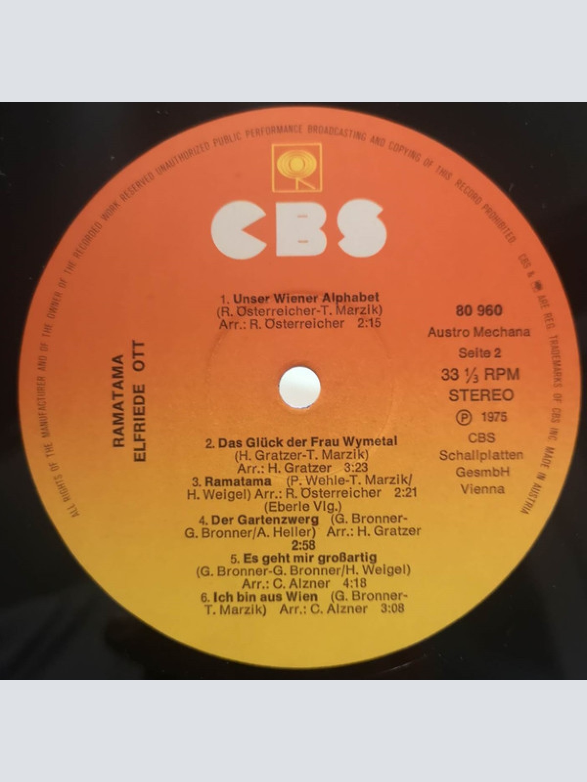 Vinyl / Elfriede Ott - Ramatama (...Zu Deutsch: Räumen Tun Wir)