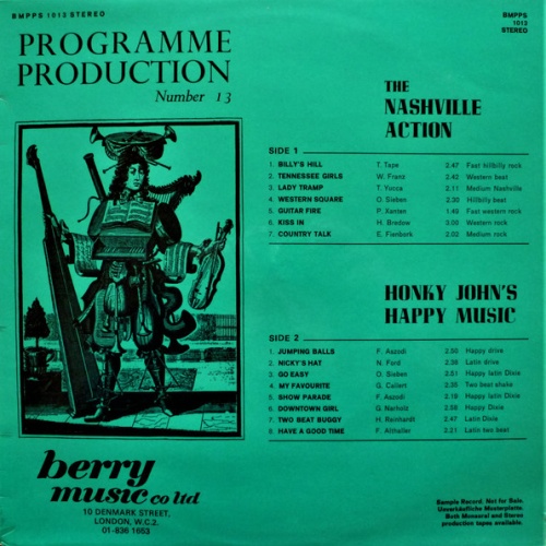 Vinyl / The Nashville Action / Honky John's Happy Music - Programme Production Number 13