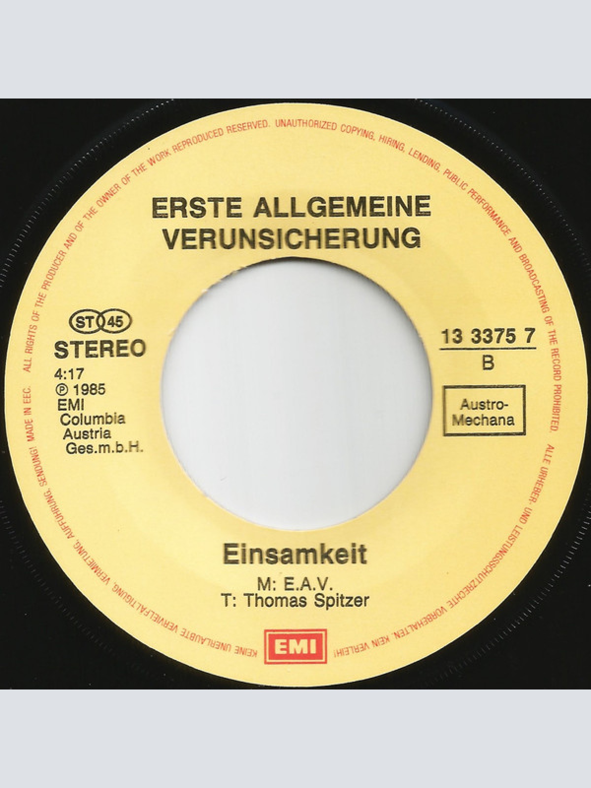 Vinyl / Erste Allgemeine Verunsicherung* - Märchenprinz