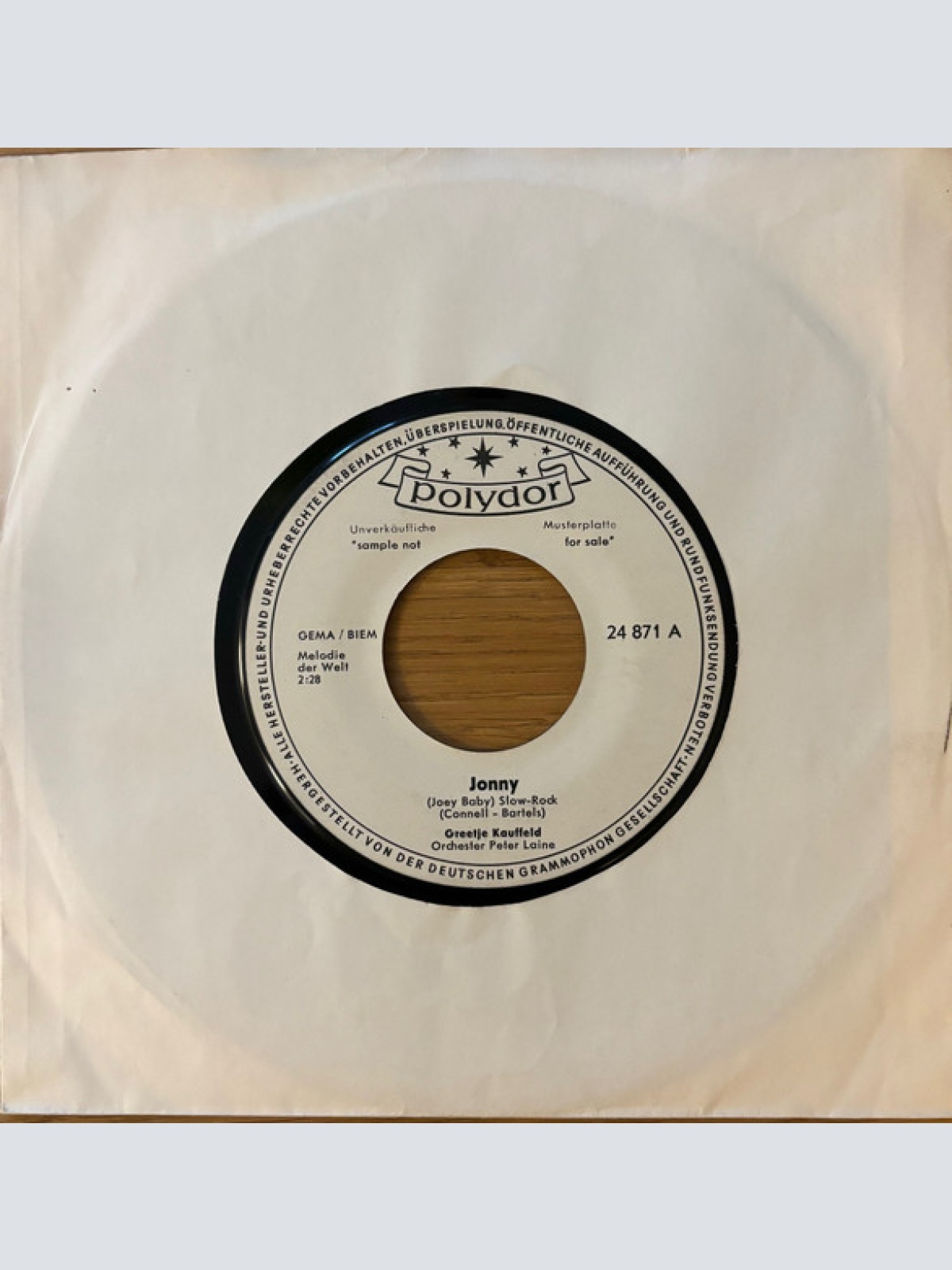 Vinyl / Greetje Kauffeld - Jonny