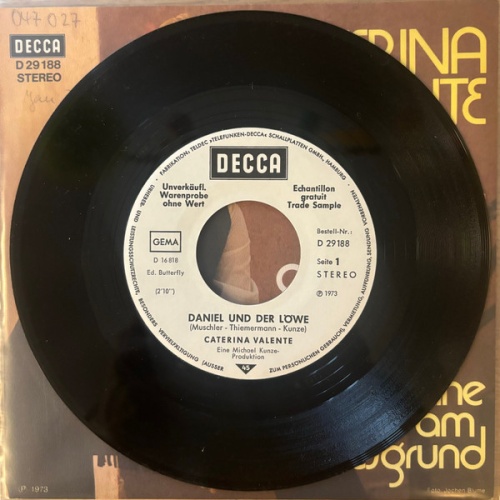 Vinyl / Caterina Valente - Daniel Und Der Löwe