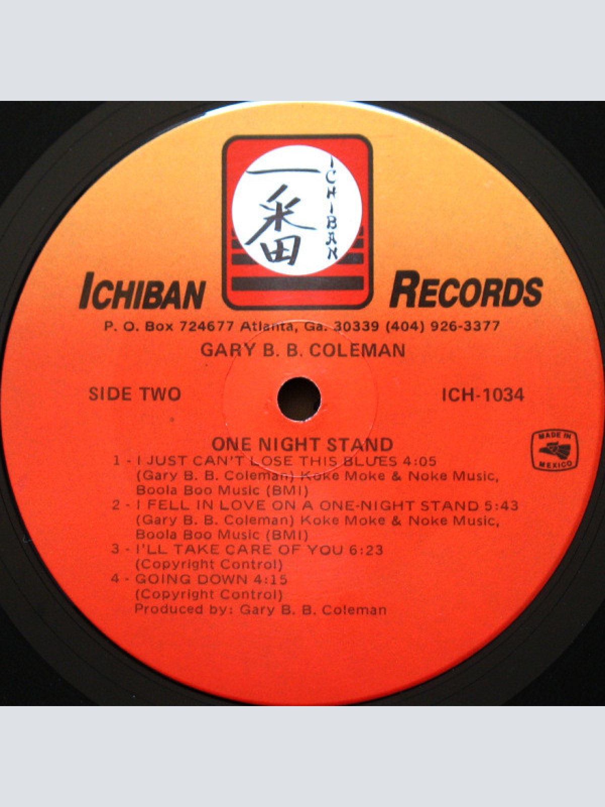 Vinyl / Gary B.B. Coleman - One Night Stand