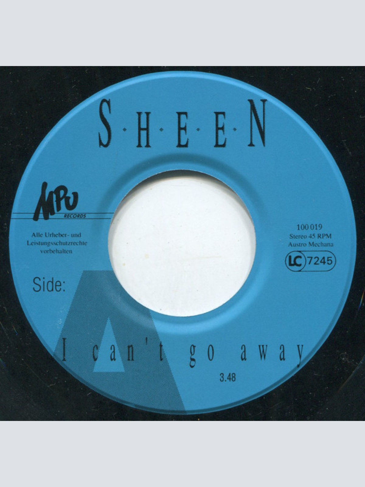 Vinyl / Sheen (10) - I Can't Go Away