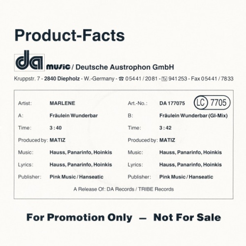 Vinyl / Marlene (17) - Fräulein Wunderbar