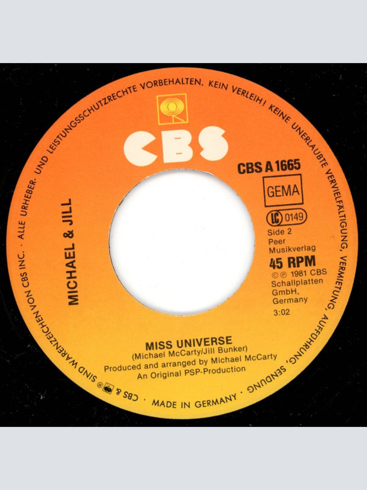 Vinyl / Michael & Jill - Night Of Love