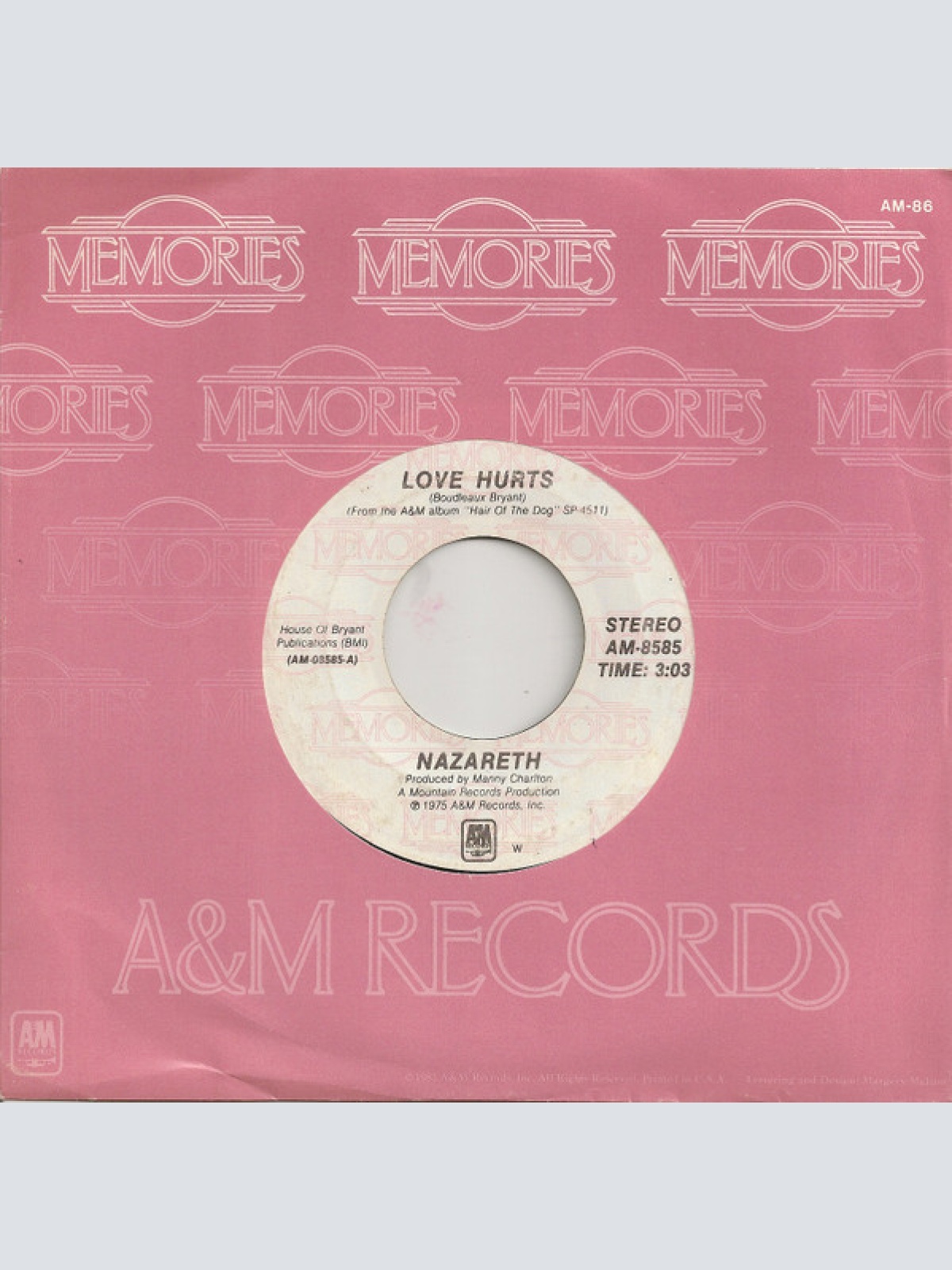 Vinyl / Nazareth (2) - Love Hurts