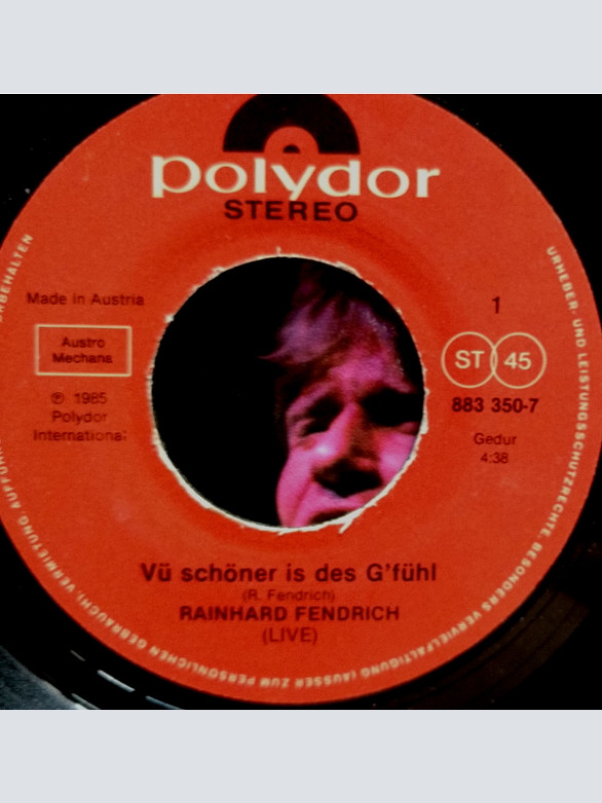 Vinyl / Rainhard Fendrich - Vü Schöner Is Des G'fühl