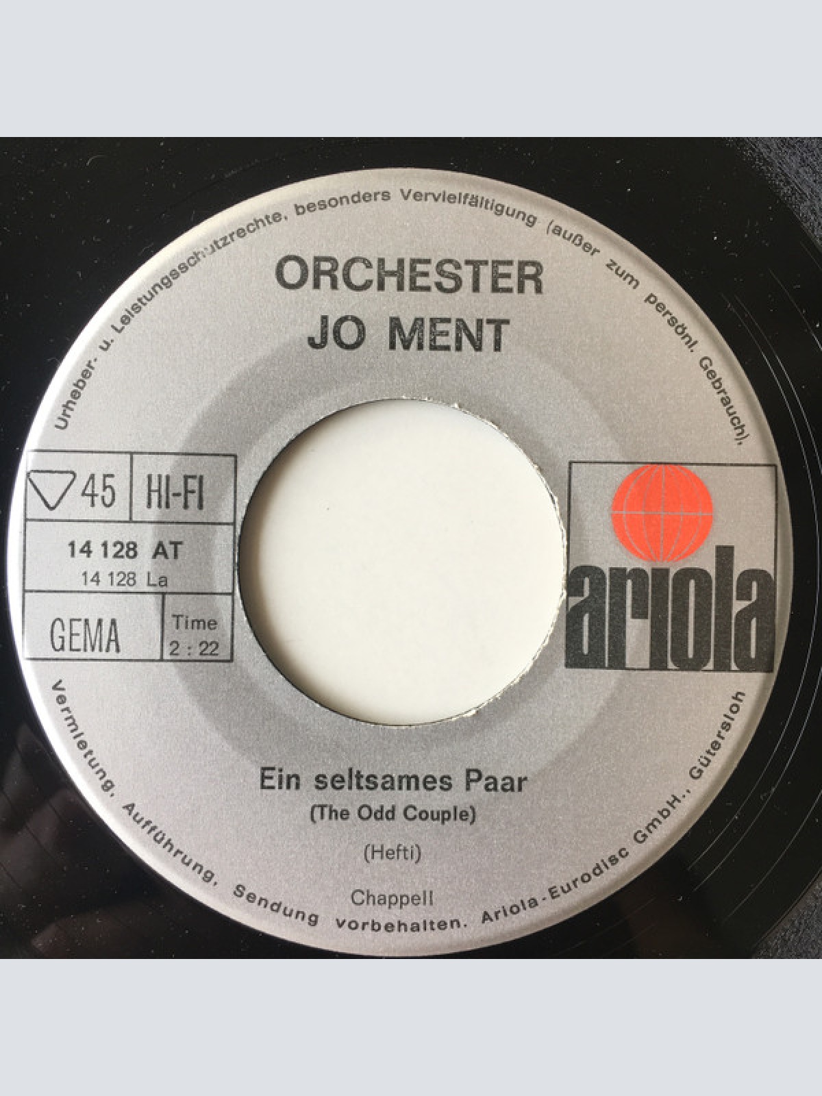 Vinyl / Orchester Jo Ment* - Ein Seltsames Paar (The Odd Couple)