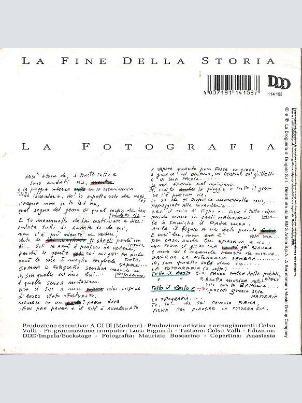 Vinyl / Enzo Jannacci - La Fotografia