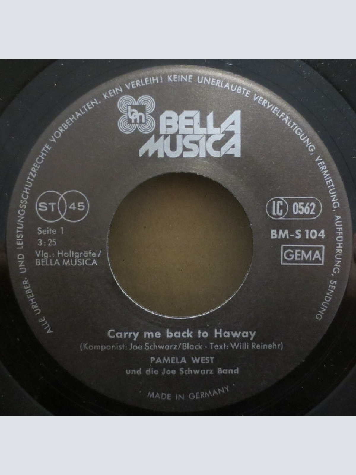 Vinyl / Pamela West - Carry Me Back To Haway